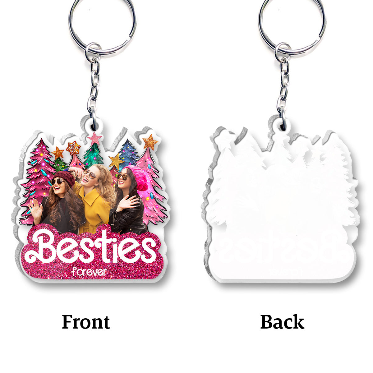 Sister Forever - Gift for friend - Personalized Transparent Keychain