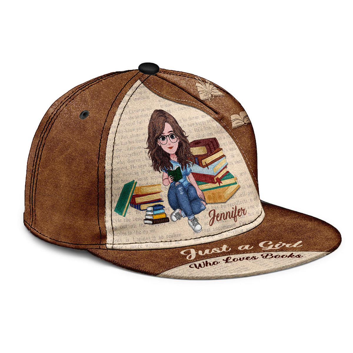 Just A Girl Who Loves Books - Personalized Book Snapback