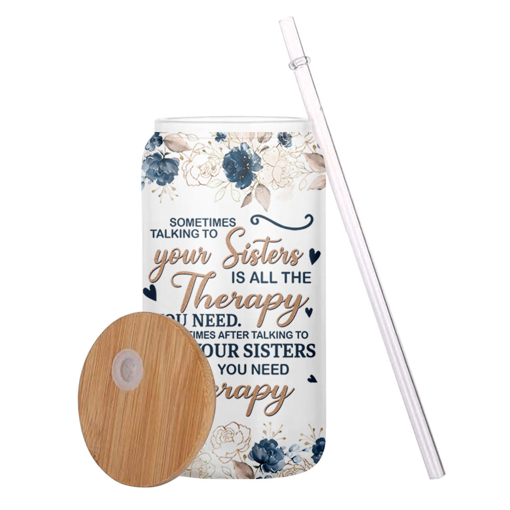 Talking To Your Sister - Personalized Bestie Can Glass