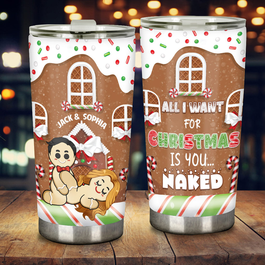 All I Want For Christmas - Personalized Couple Tumbler