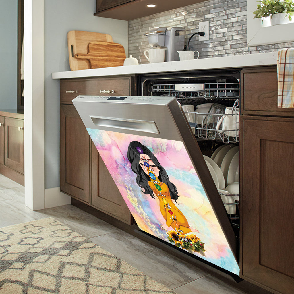 Lâchez prise - Housse de lave-vaisselle personnalisée Yoga