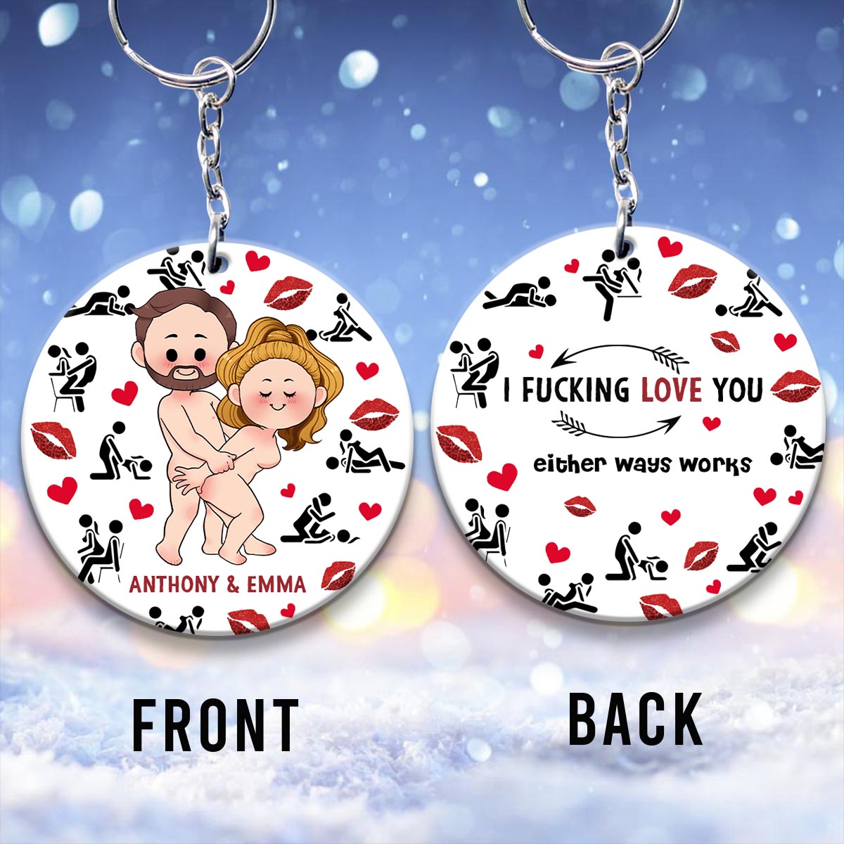 I Promise - Personalized Couple Keychain
