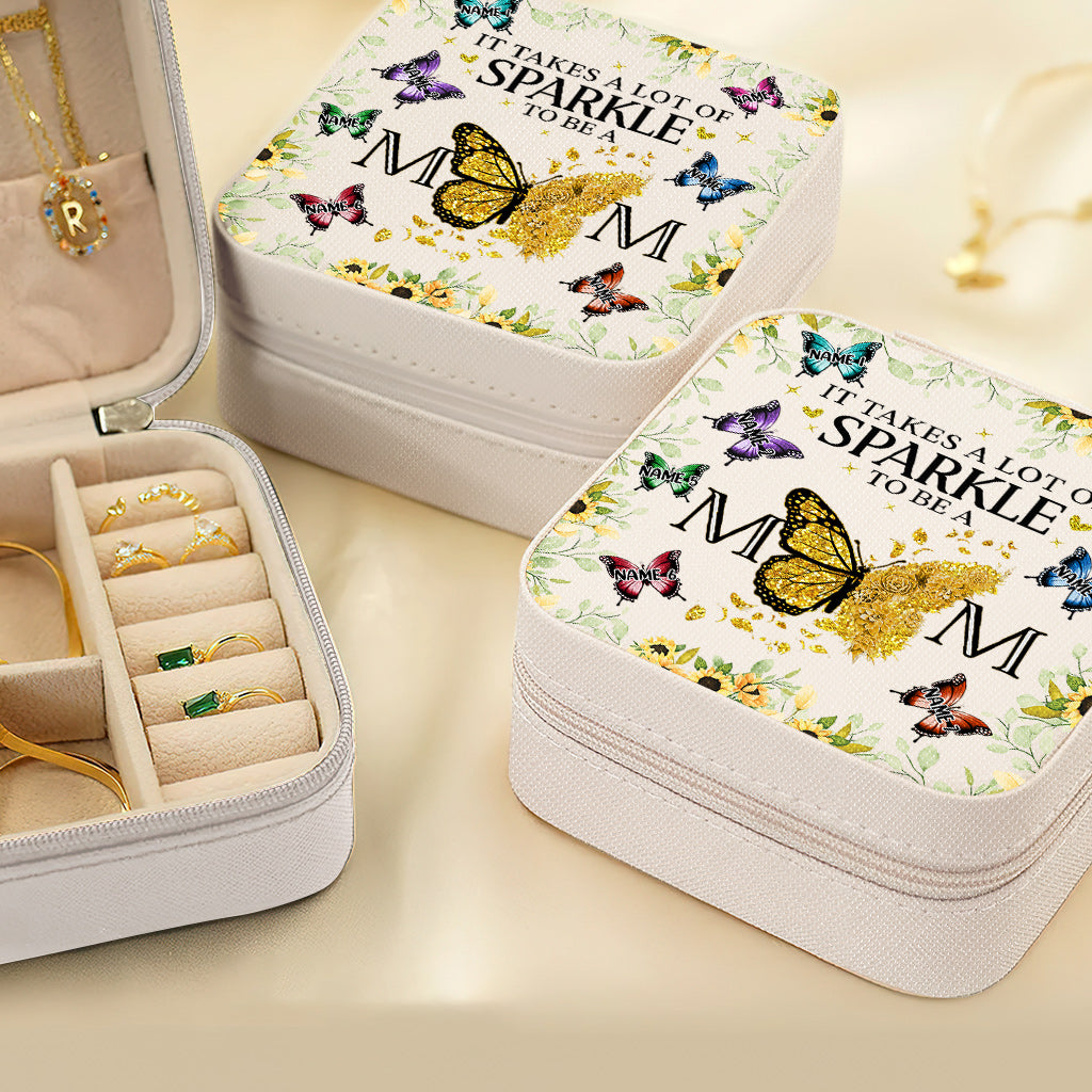 It Takes A Lot Of Sparkle To Be A Mom - Personalized Mother Jewelry Box