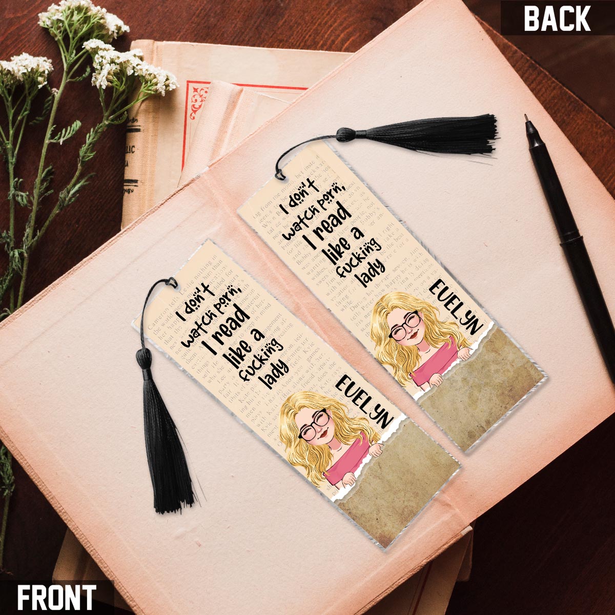 I Don't Watch P - Personalized Book Bookmark (Printed On Both Sides)