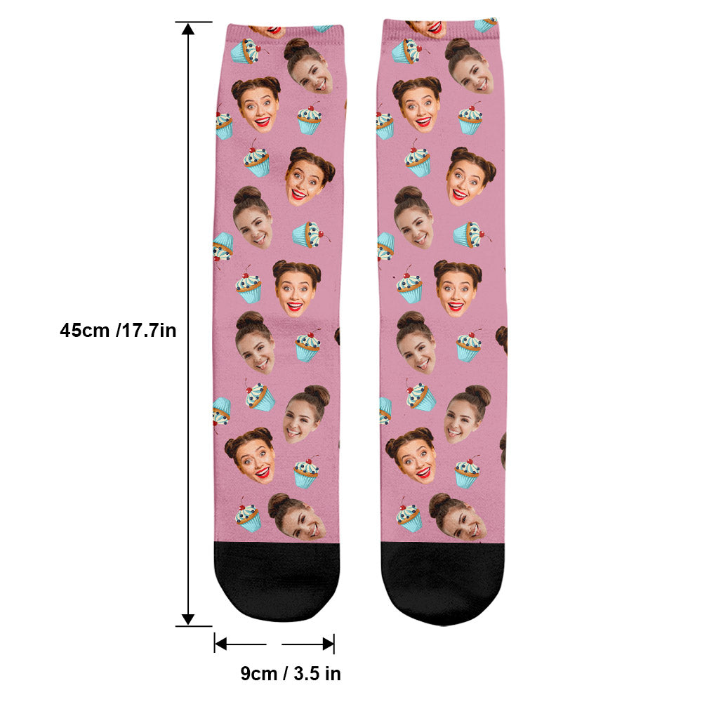 Funny Icon Pattern - Personalized Bestie Socks