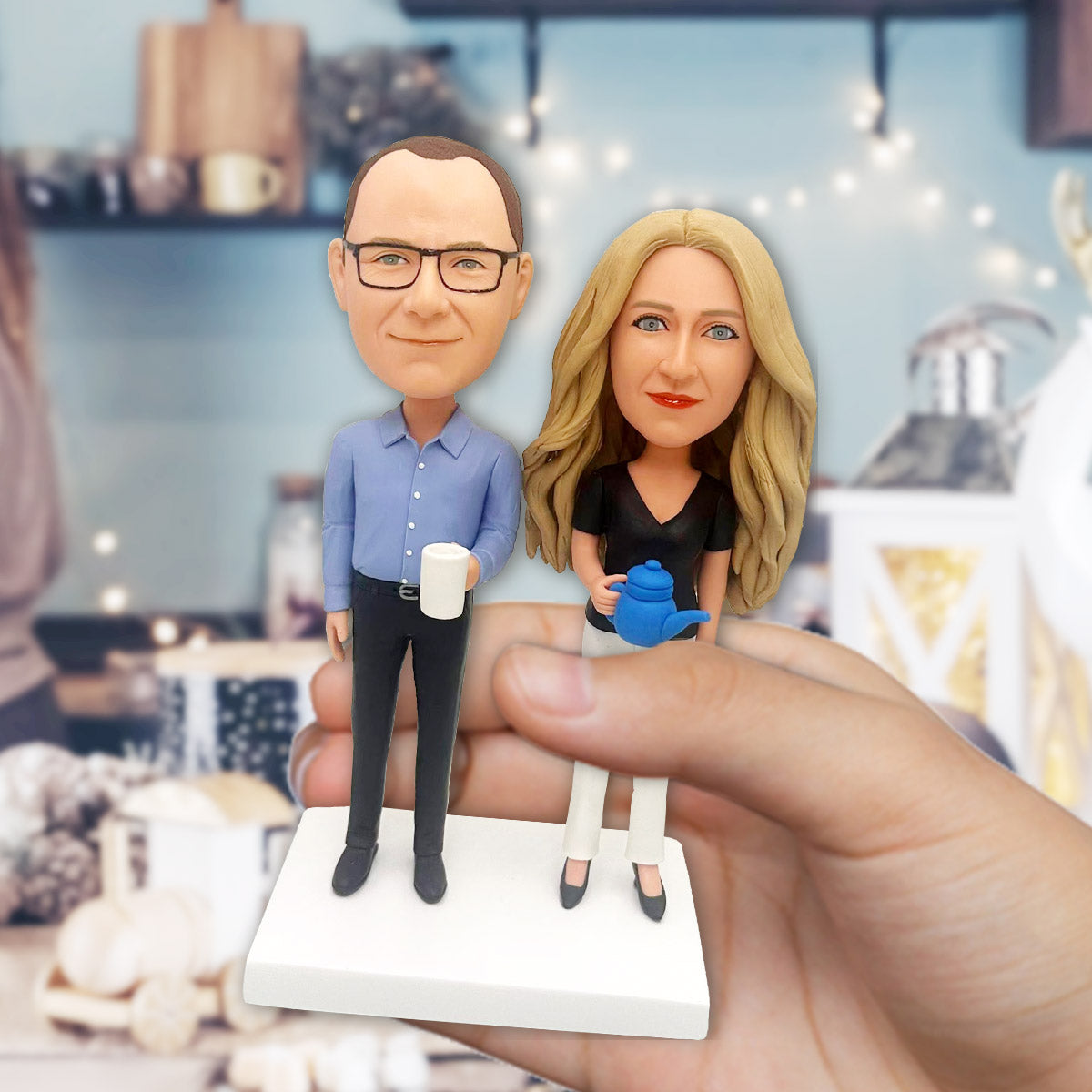 Custom Figure - Personalized Husband And Wife Bobblehead
