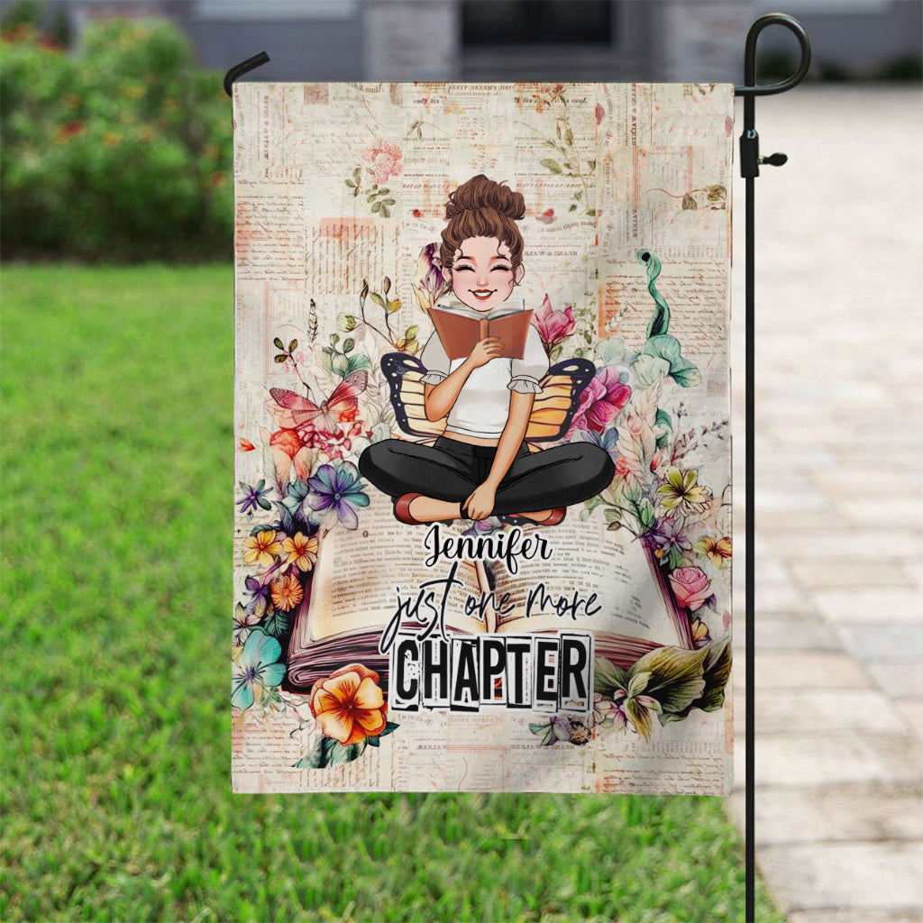 Just One More Chapter - Personalized Book Garden Flag