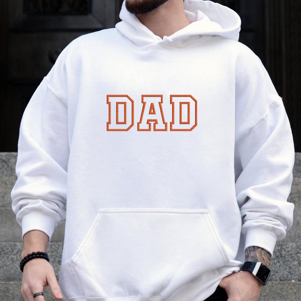 Custom Name - Personalized Father Embroidered Hoodie