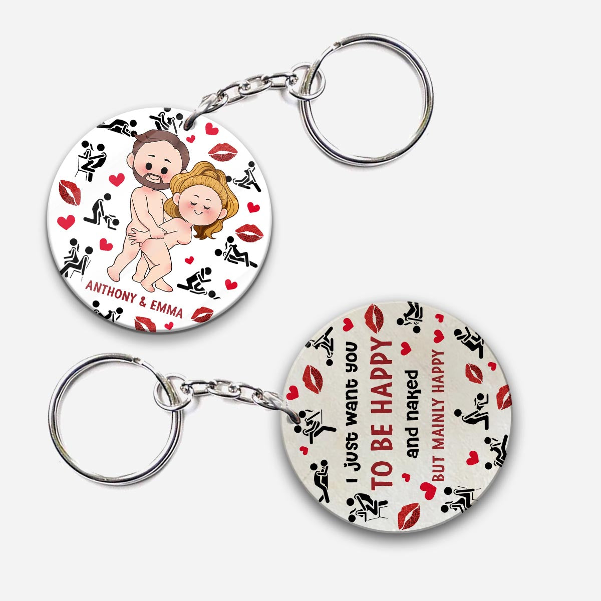 I Promise - Personalized Couple Keychain