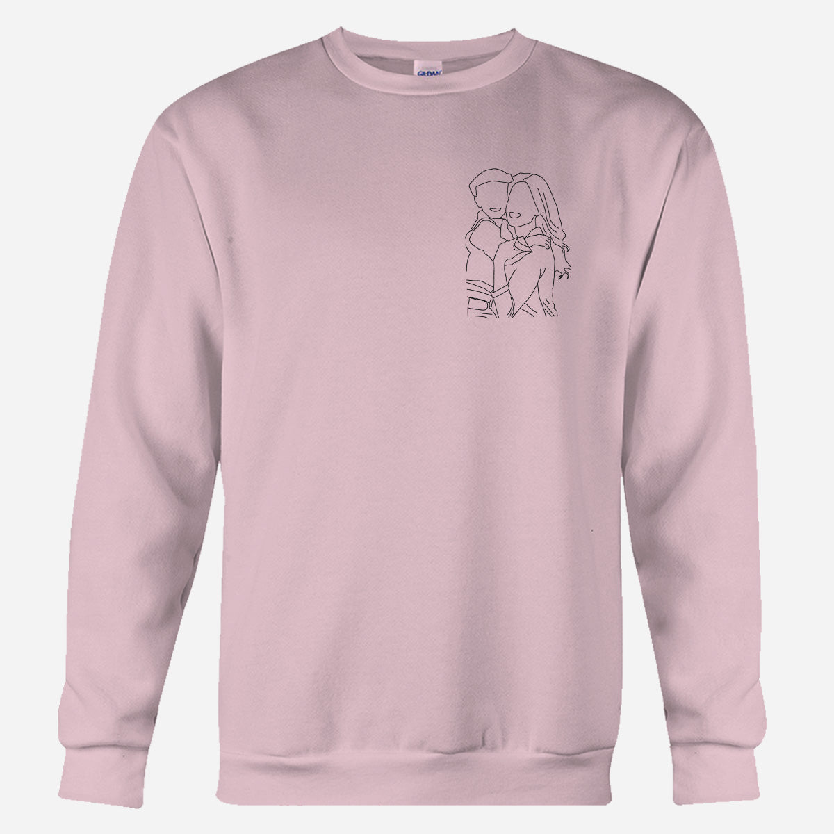 Custom Line Art - Personalized Mother Embroidered Sweater