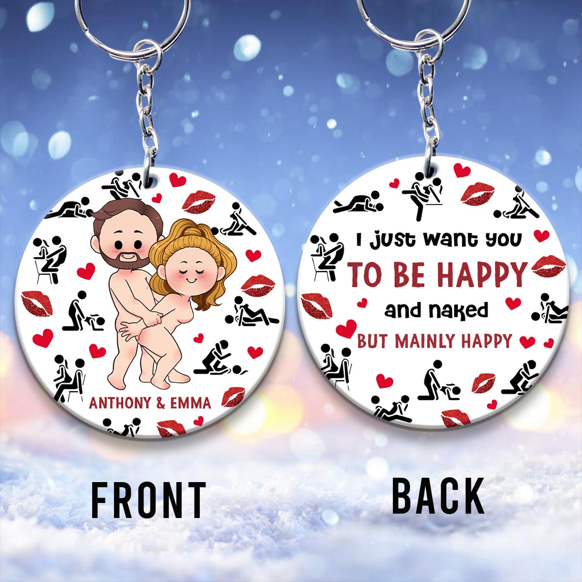 I Promise - Personalized Couple Keychain