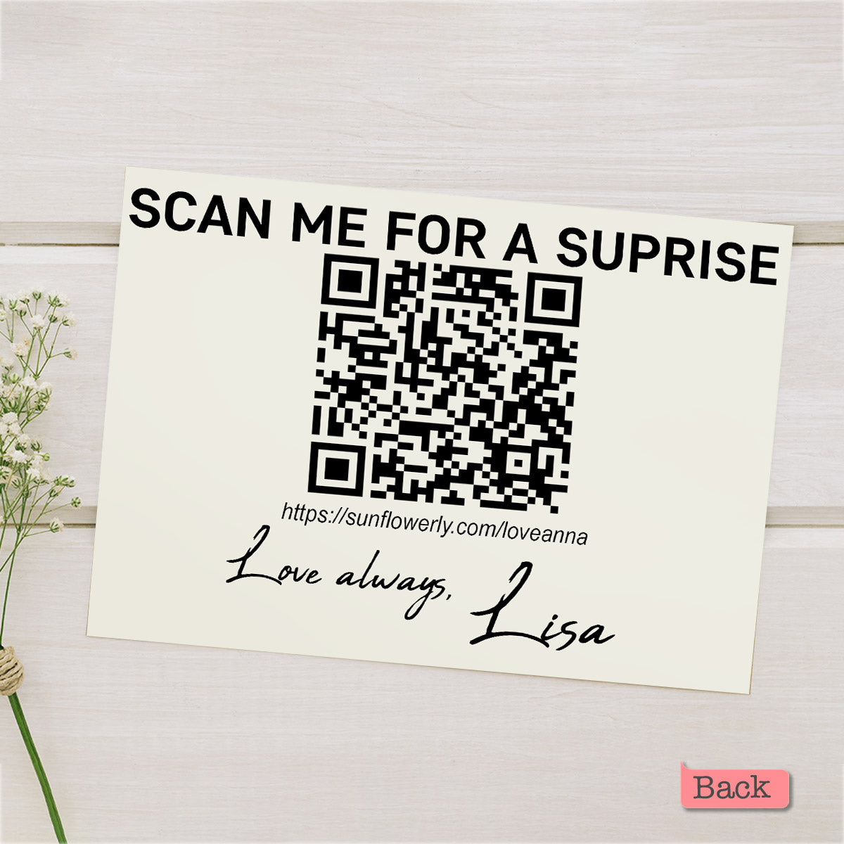 Any Message - Personalized QR Greeting Card