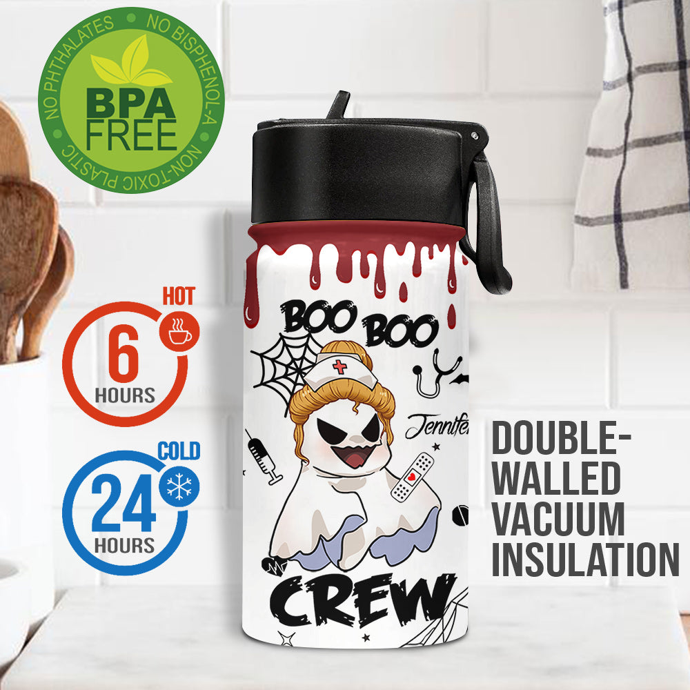 Boo Boo Crew - Personalized Nurse Kids Water Bottle