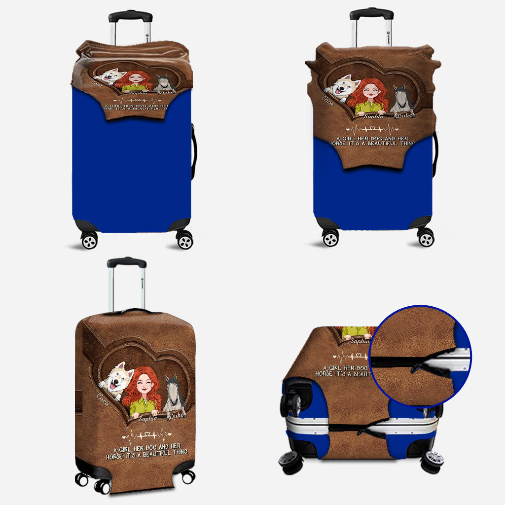 Positive Affirmations Butterfly - Personalized Butterfly Luggage Cover