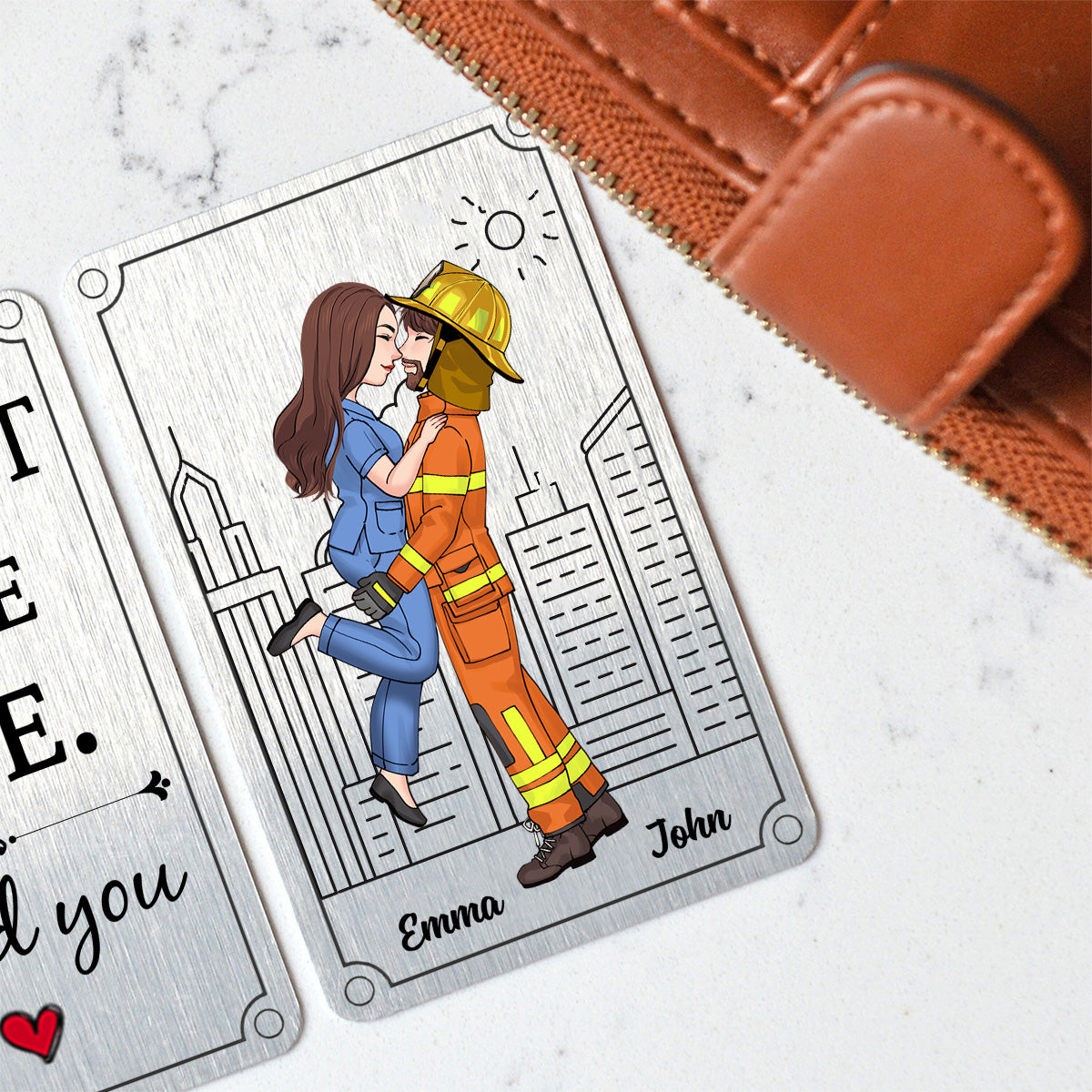 Make It Home Safe - Personalized Couple Wallet Insert Card
