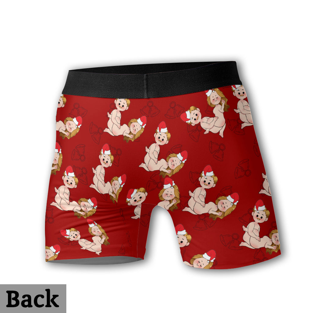 Only You Can Jingle My Bells - Personalized Couple Men Boxer Briefs