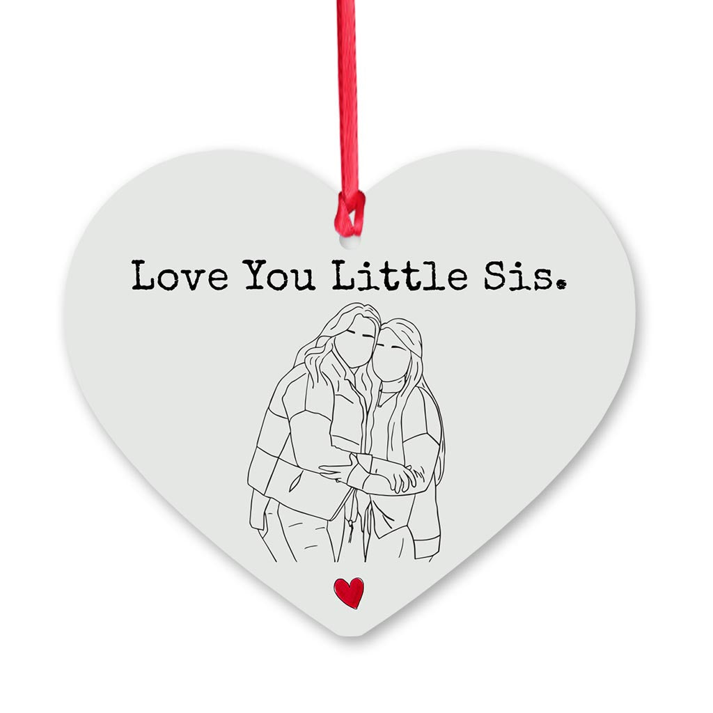 Love You Lil Sis - Personalized Sister Ornament