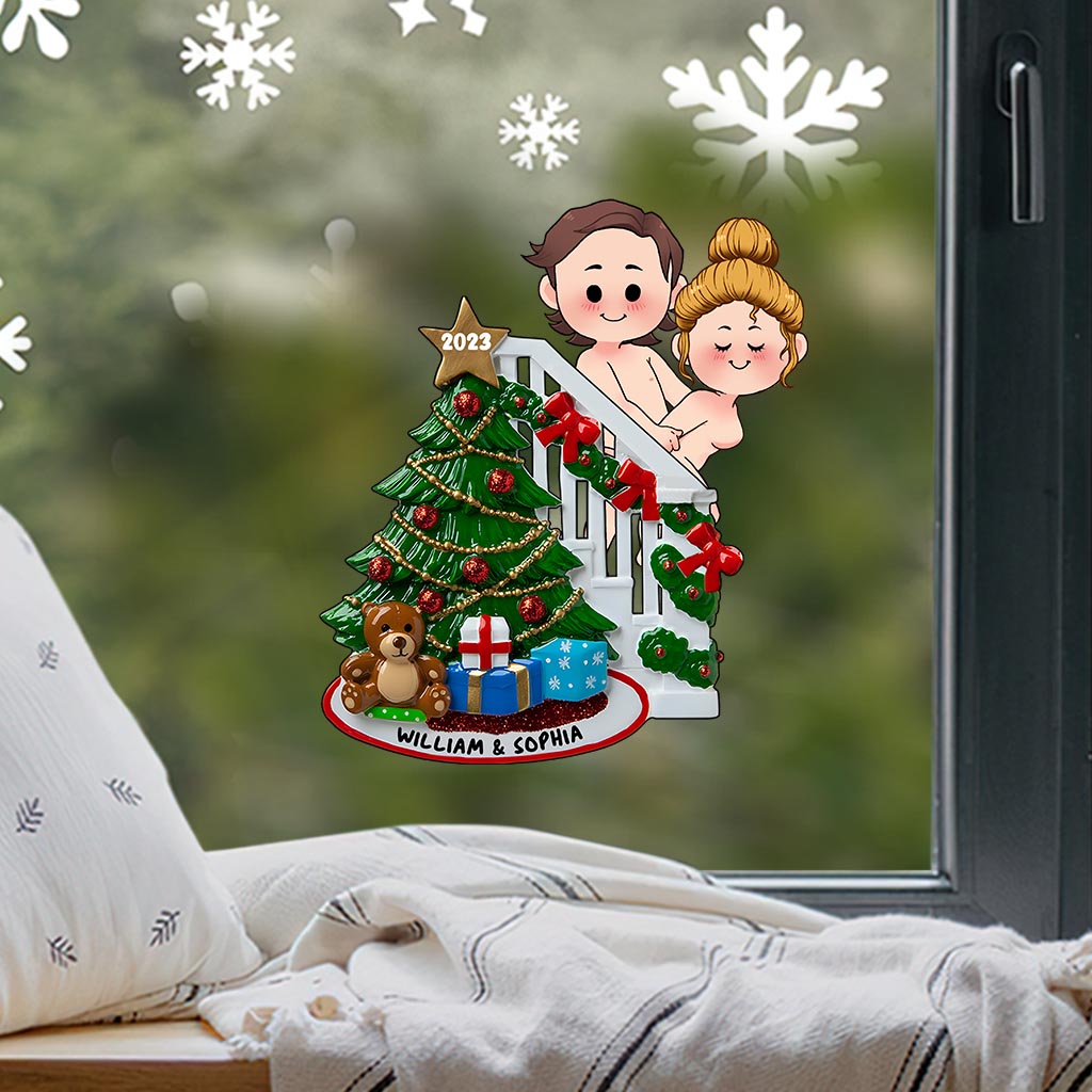 Staircase Naughty Couple - Personalized Couple Decal Die Cut