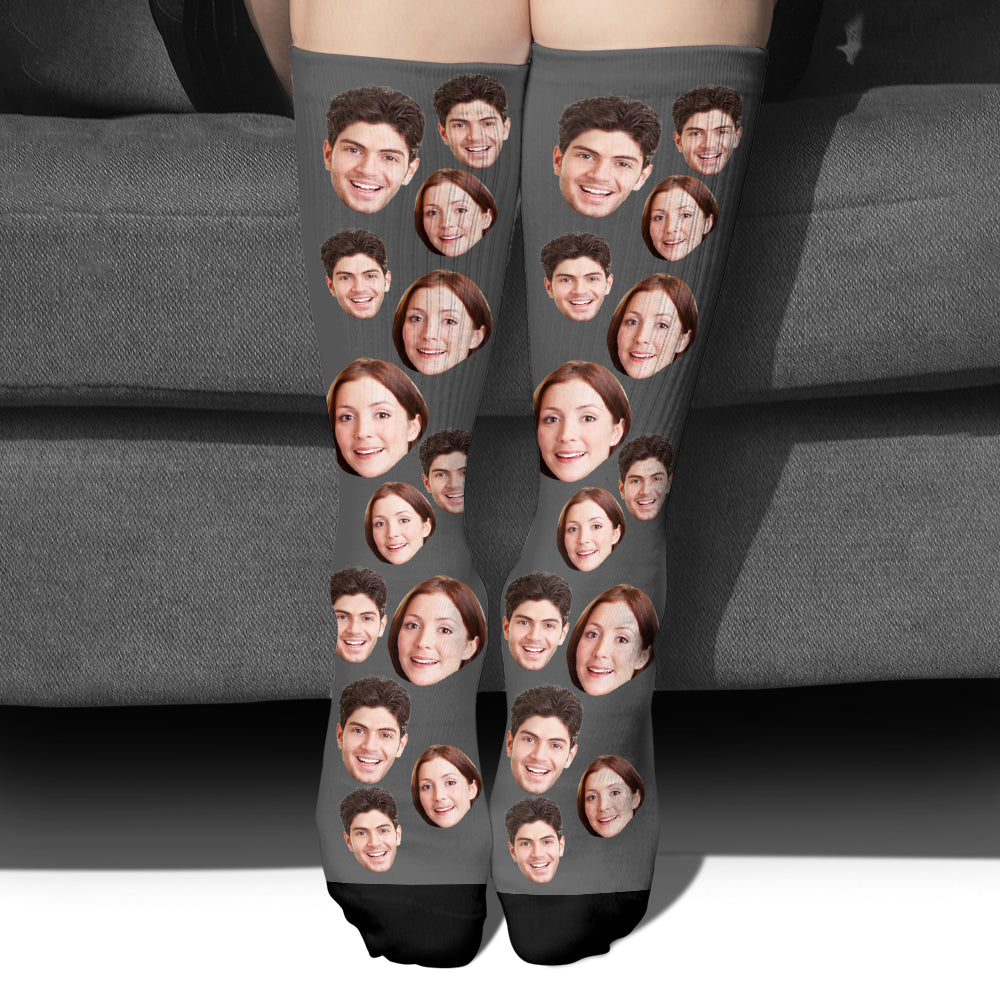 Custom Face - Personalized Couple Socks