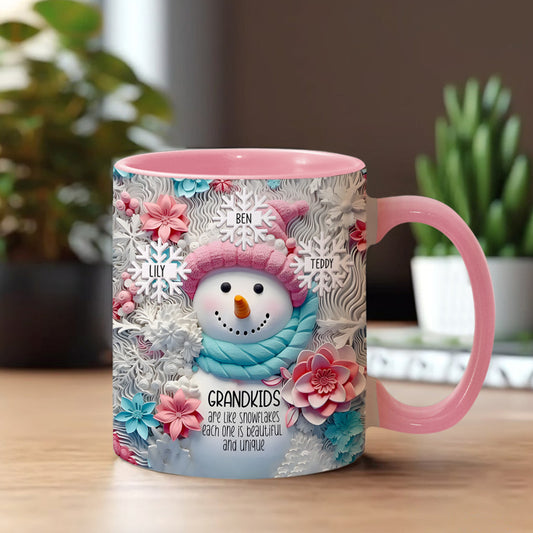 Les petits-enfants sont comme des flocons de neige - Cadeau pour grand-mère - Mug personnalisé