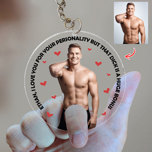I Love You For Your Personality - Personalized Couple Keychain