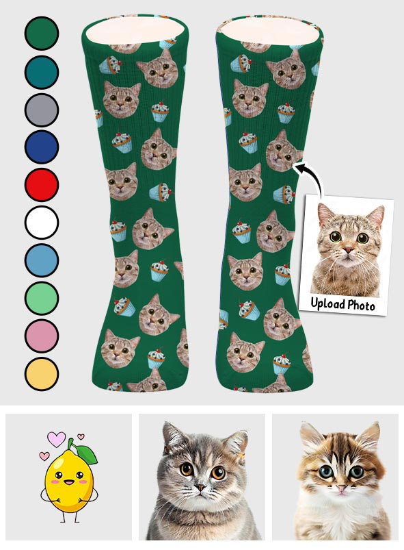 Lustiges Katzenmotiv – personalisierte Socken