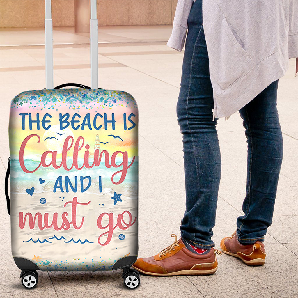 Just A Girl Who Loves Beach - Personalized Sea Lover Luggage Cover