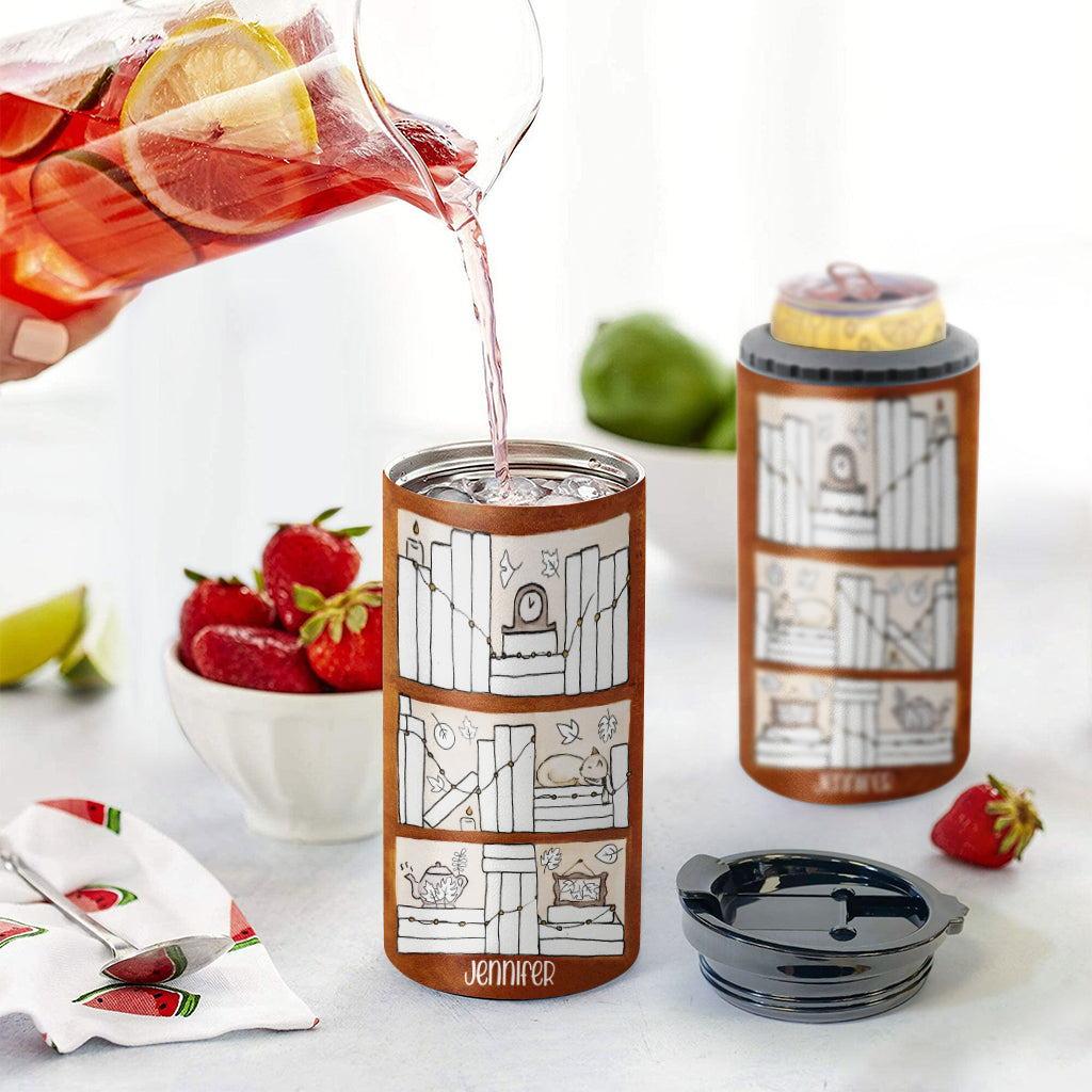 Four Seasons Reading Tracker - Personalized Book Can Cooler