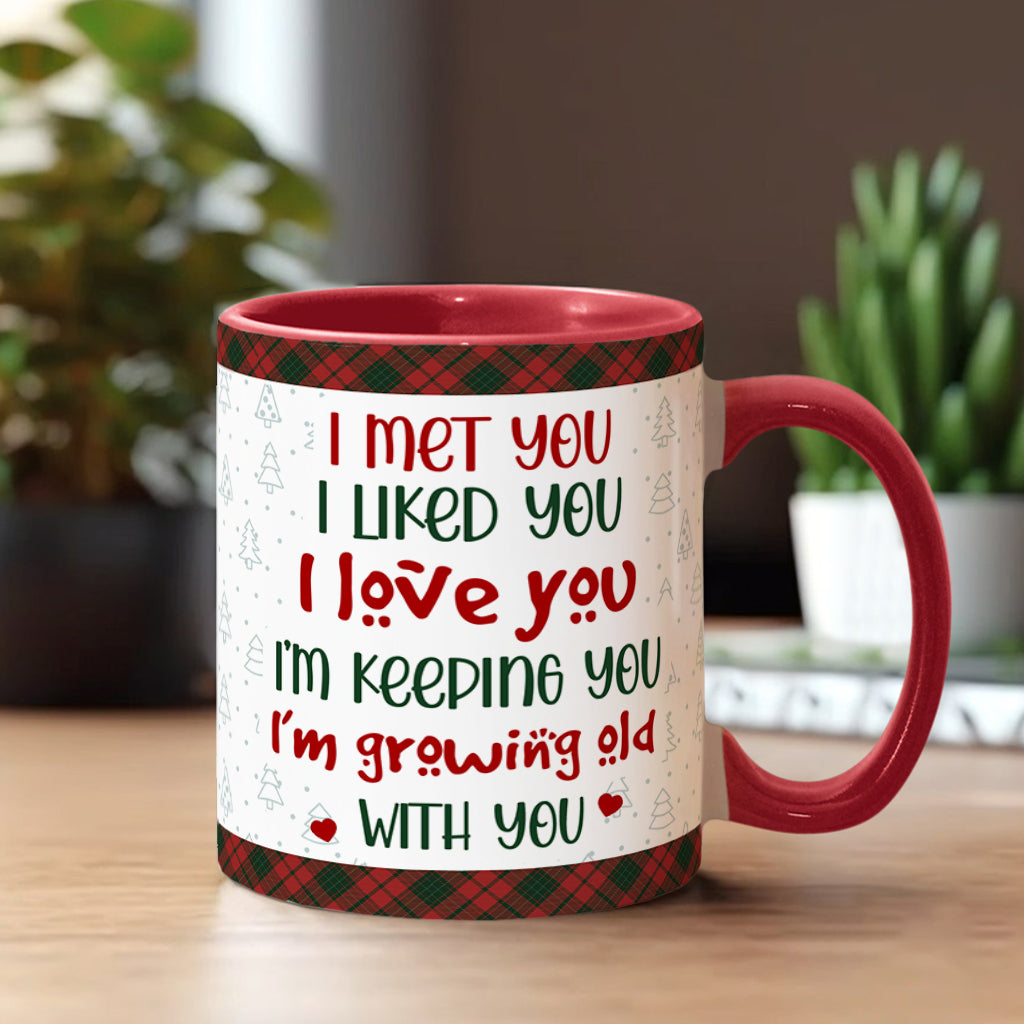 I’m Growing Old With You - Personalized Couple Accent Mug