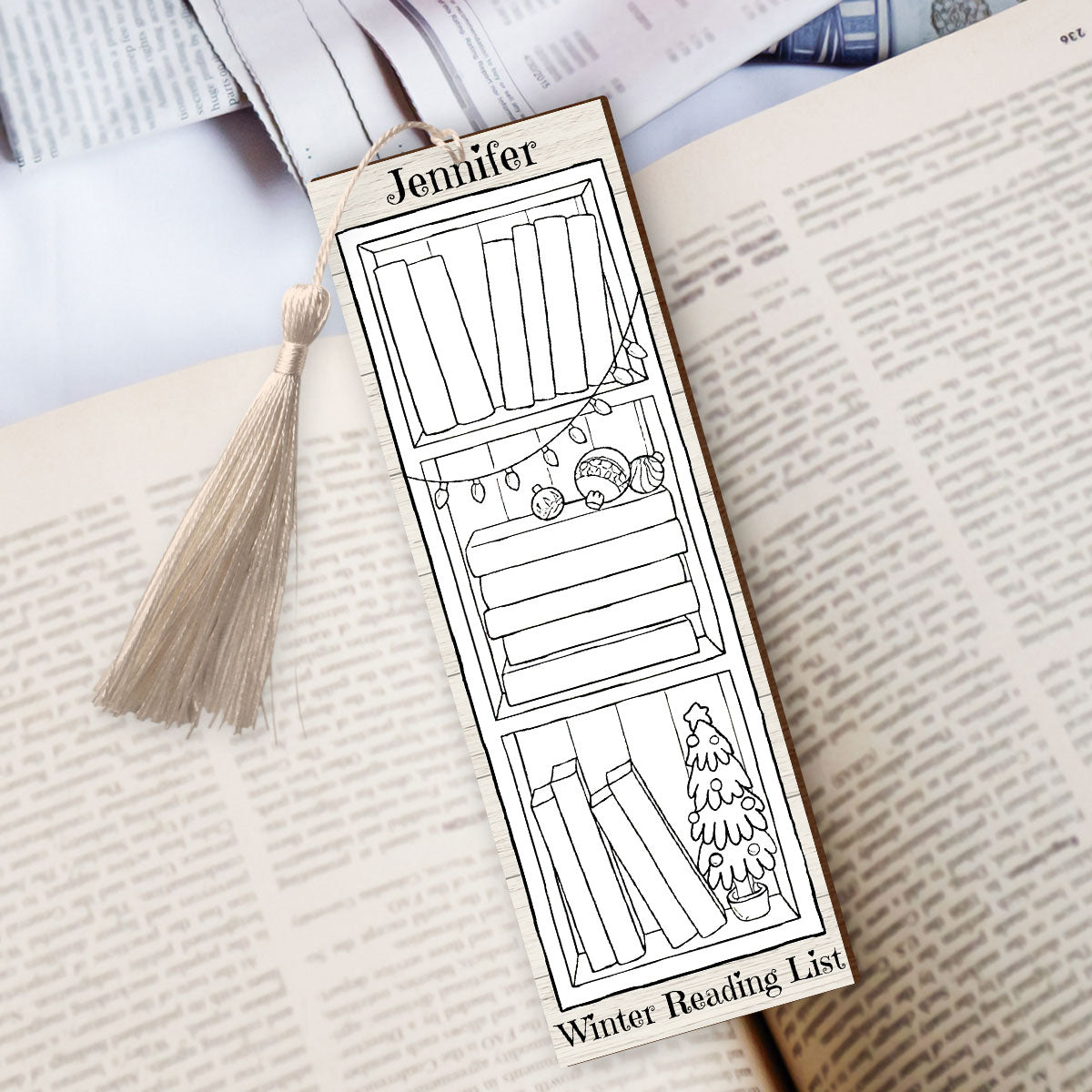 Seasonal Reading Track List - Personalized Book Bookmark