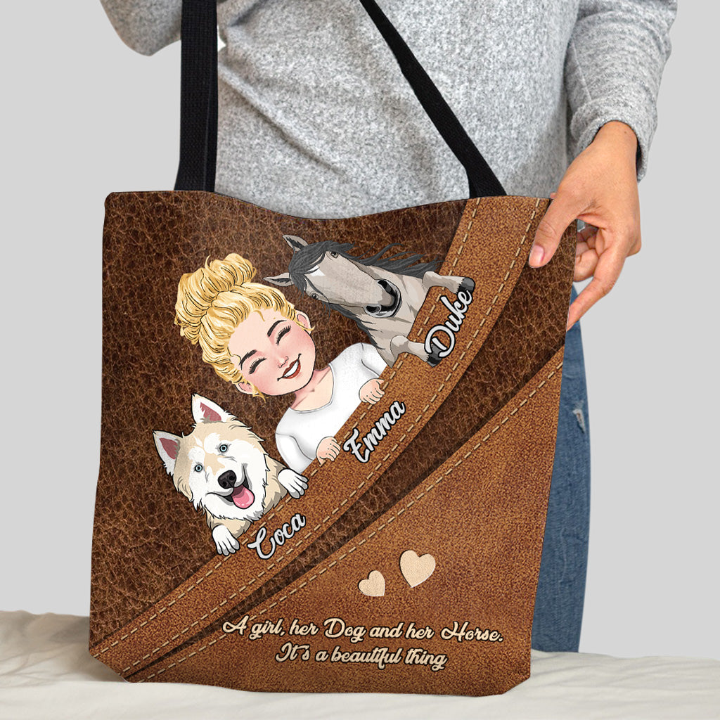 What A Beautiful Thing - Personalized Horse Tote Bag
