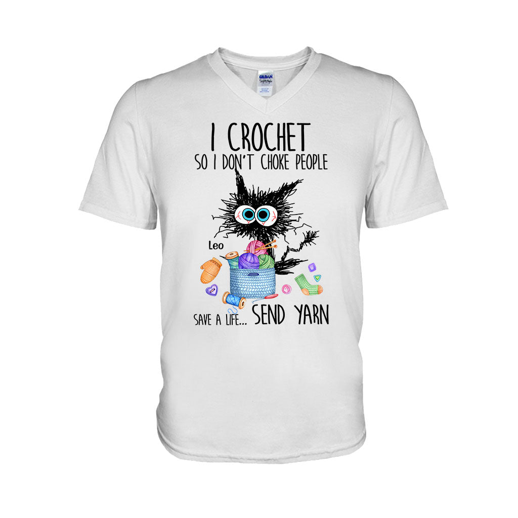 Je fais du crochet pour ne pas étrangler les gens - T-shirt et sweat à capuche personnalisés pour crocheteurs