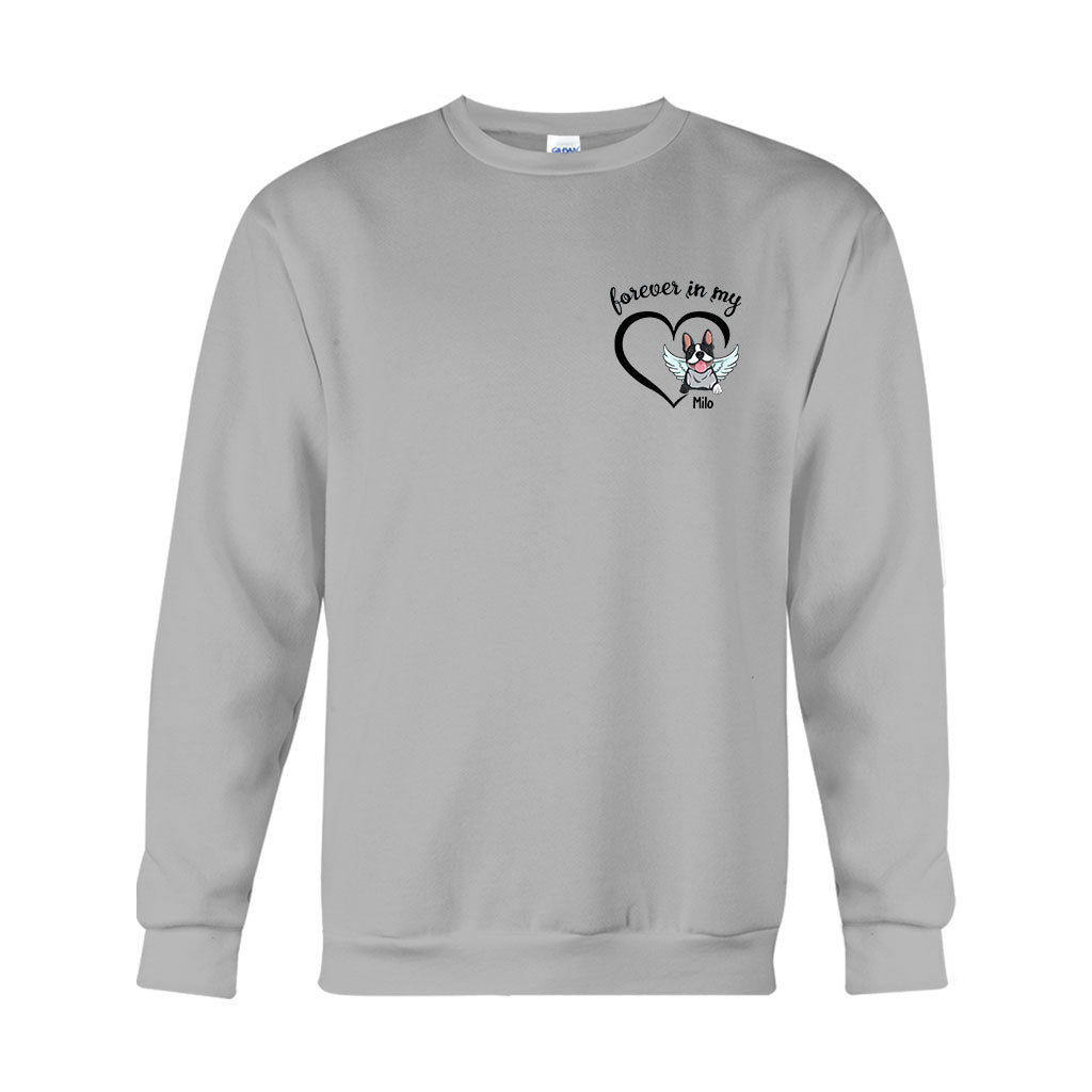 Für immer in meinem Herzen – Personalisiertes Hunde-T-Shirt und Hoodie