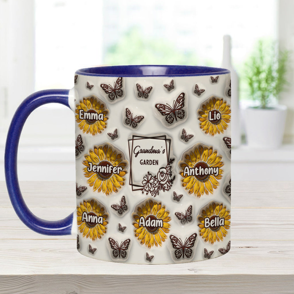 Le jardin de tournesols de grand-mère - Cadeau pour grand-mère - Mug personnalisé