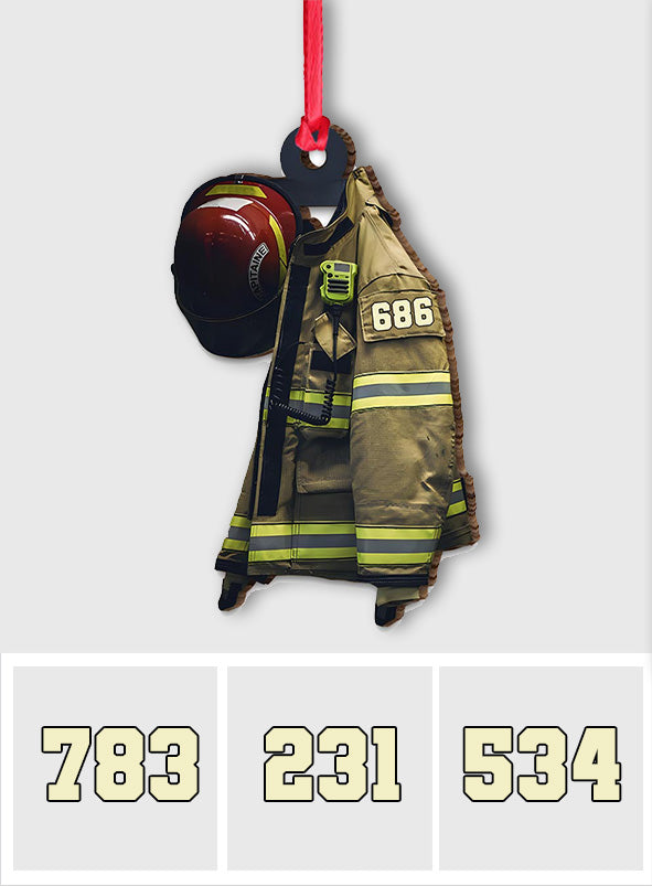 Armure de pompier - Ornement de pompier personnalisé
