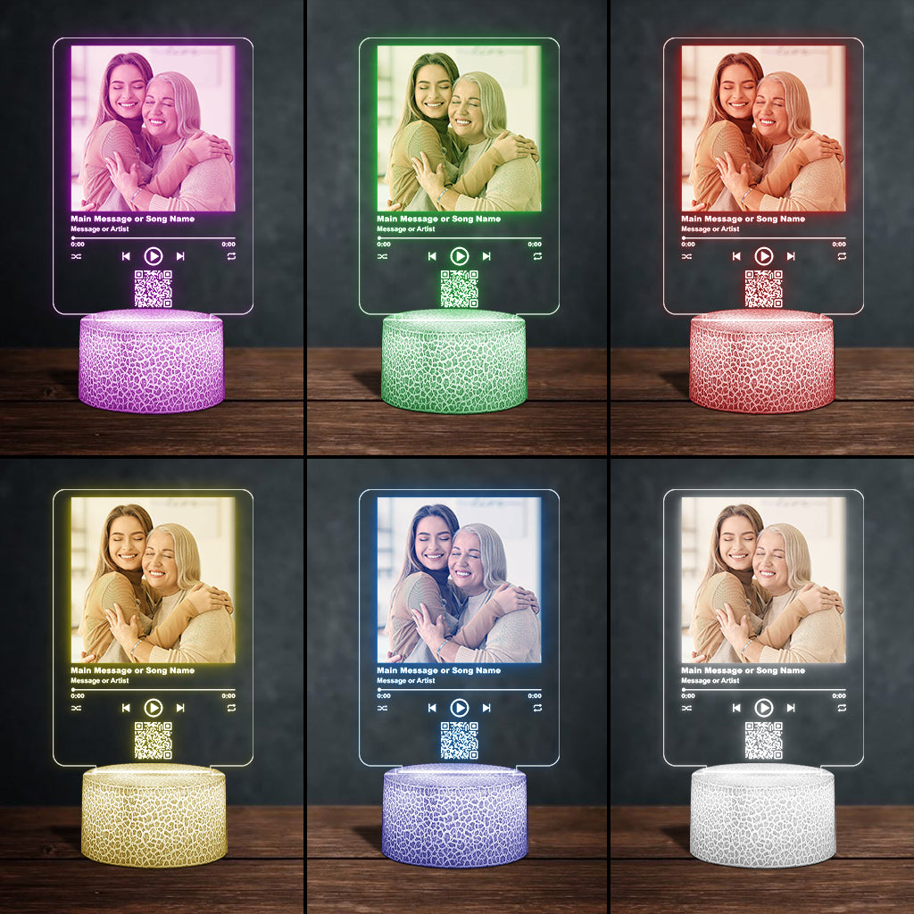 Sentimental Gifts For Bonus Mom - Gift for mom - Personalized Shaped Plaque Light Base