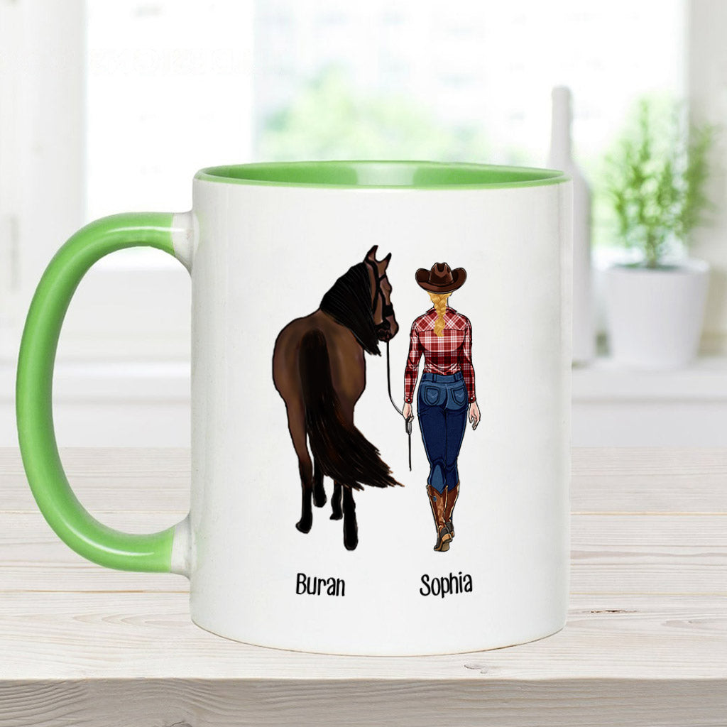 Just A Girl Who Loves Horses - Personalized Horse Accent Mug