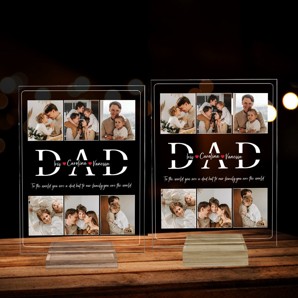 Best Dad Ever - Personalized Father Transparent Acrylic Plaque