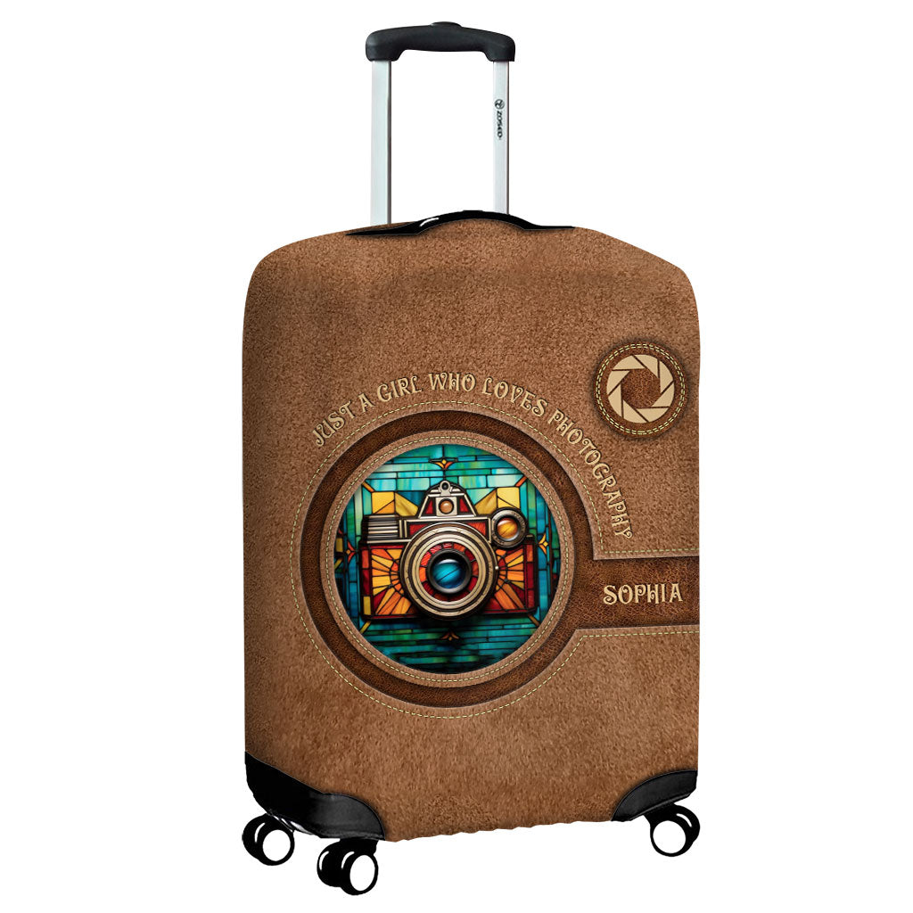 Just A Girl Who Loves Photography - Personalized Photography Luggage Cover