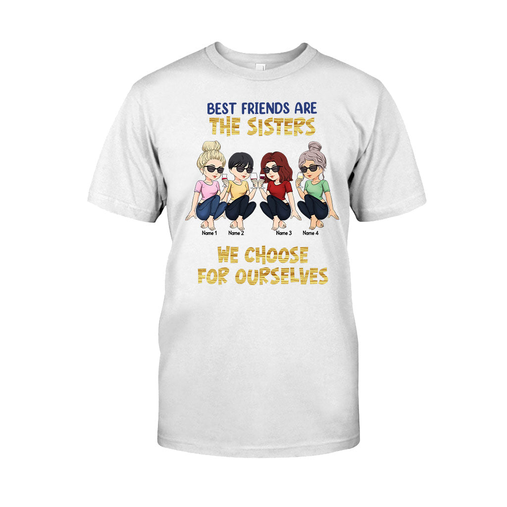 Beste Freundinnen sind die Schwestern, die wir uns selbst aussuchen – Geschenk für die beste Freundin – Personalisiertes T-Shirt und Hoodie