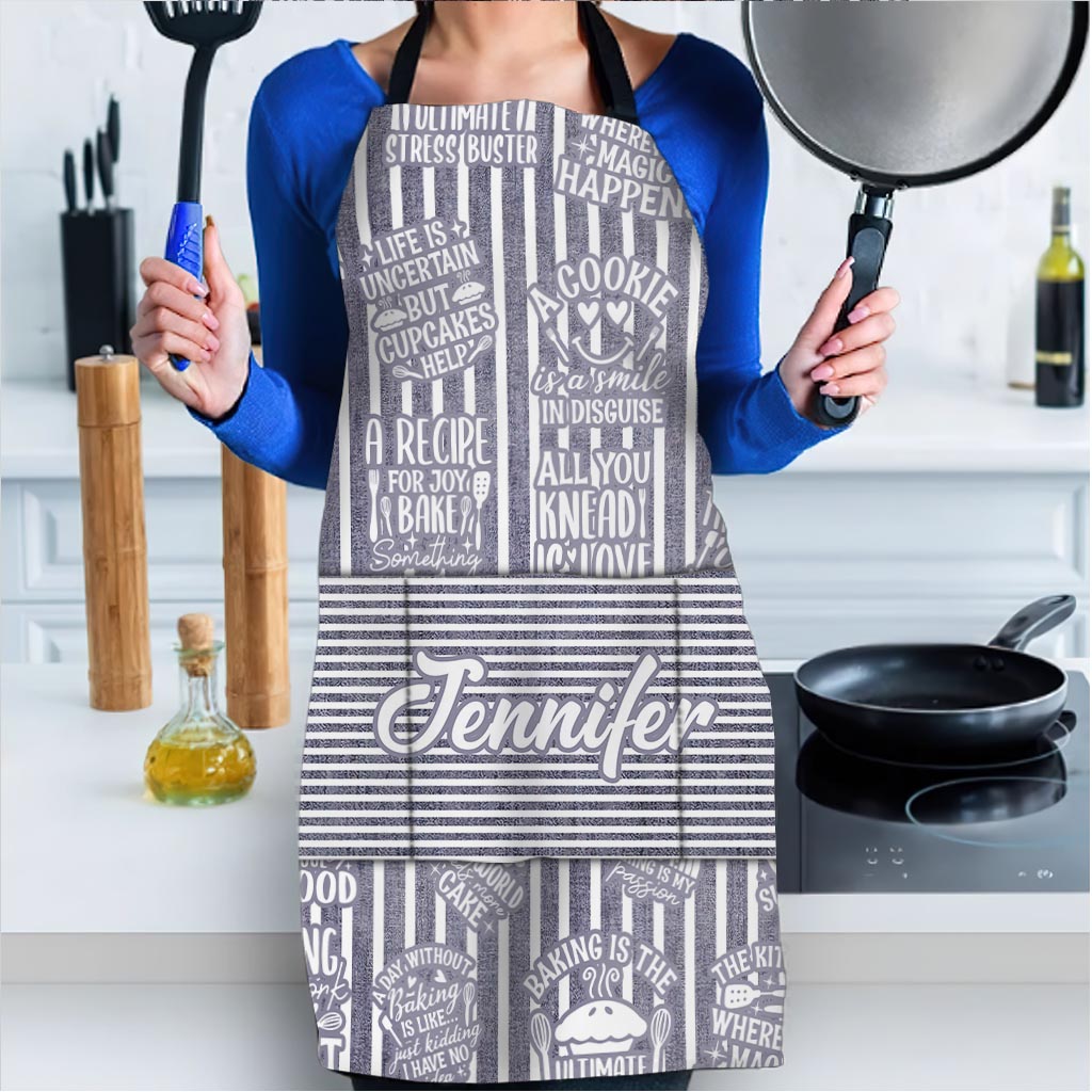 Baking Is A Work Of Heart - Personalized Baking Apron