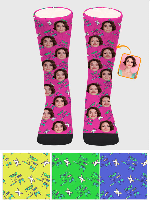 Chaussettes personnalisées pour tante - Motifs de fête personnalisés