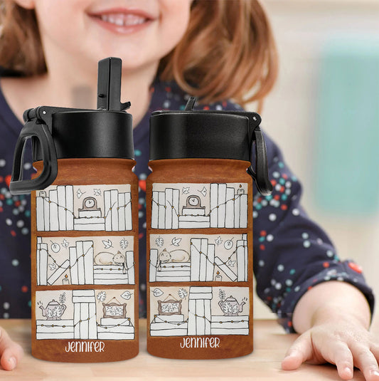 Four Seasons Reading Tracker - Personalized Book Kids Water Bottle