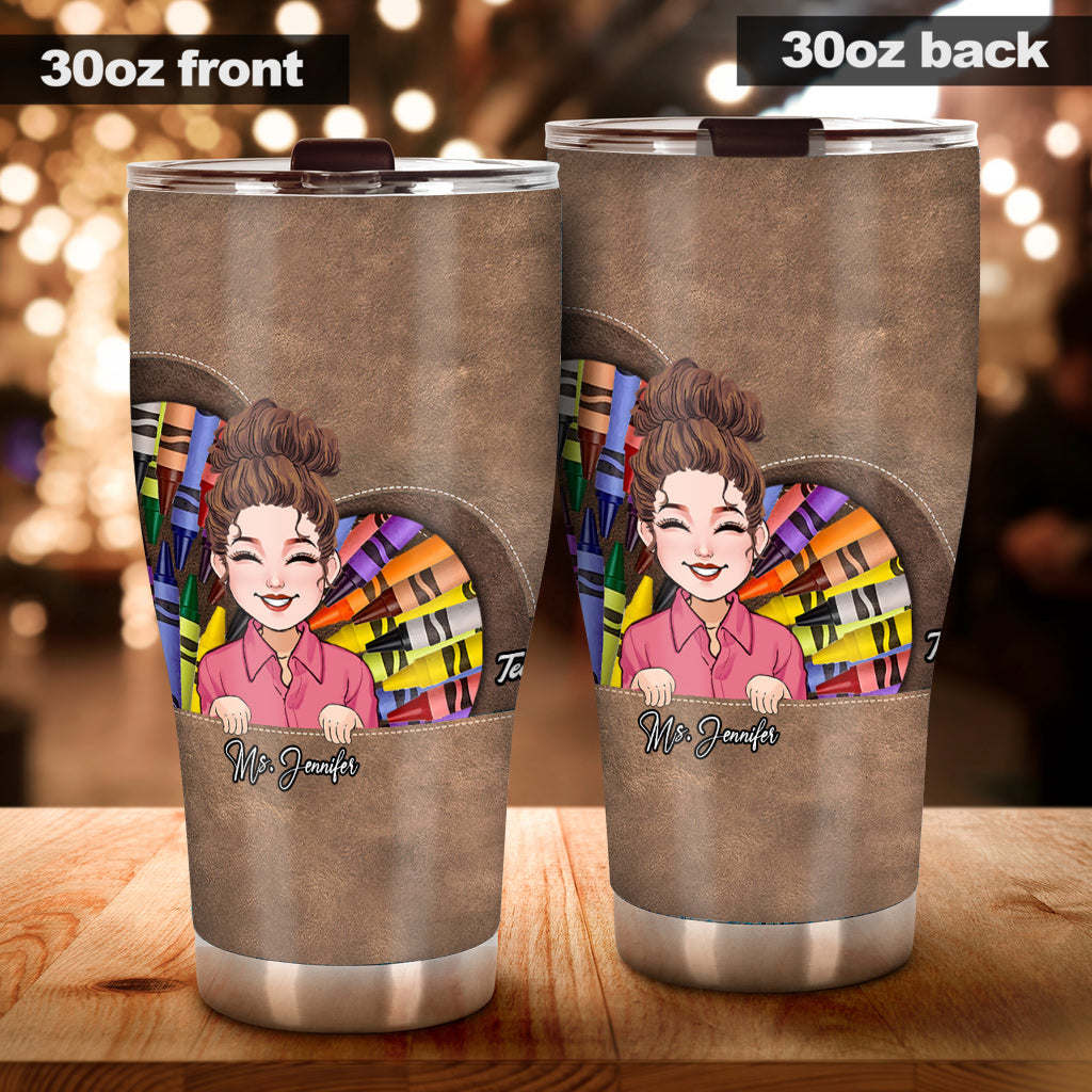 Lehren, Lieben, Inspirieren – Personalisierter Lehrer-Trinkbecher