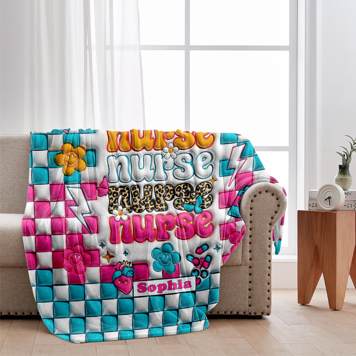 Nurse Life - Nurse gift for mom, her, wife, girlfriend, friend - Personalized Blanket