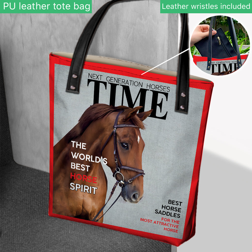 Magazine Covers - Personalized Horse Tote Bag