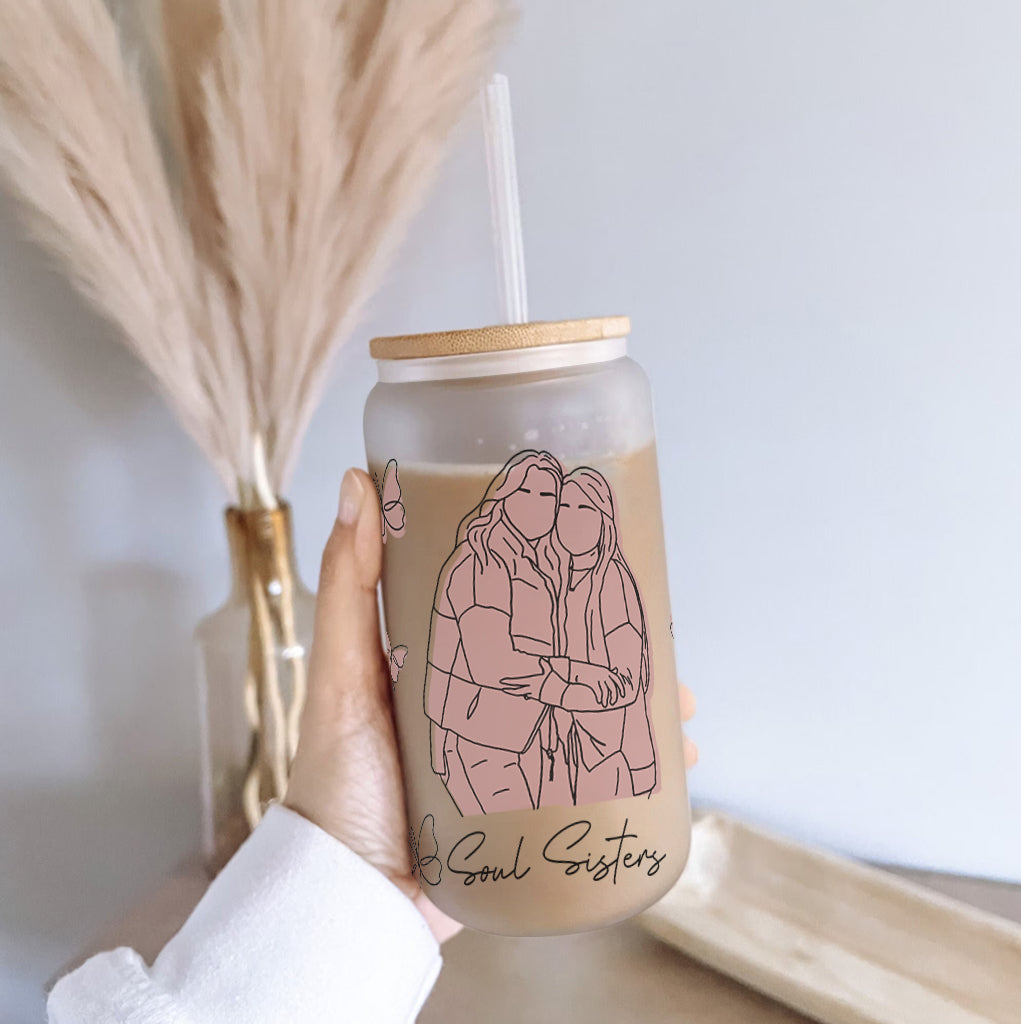 Soul Sister - Personalized Bestie Can Glass