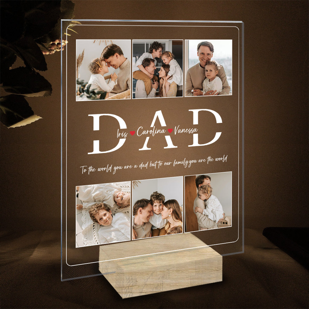 Best Dad Ever - Personalized Father Transparent Acrylic Plaque