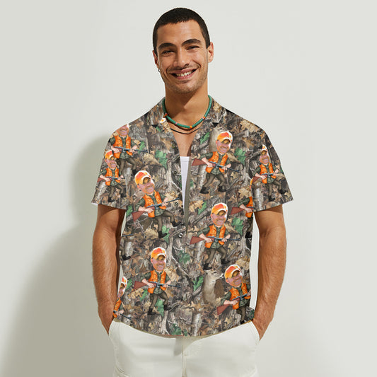 Photo Inserted Hunter - Personalized Hunting Hawaiian Shirt