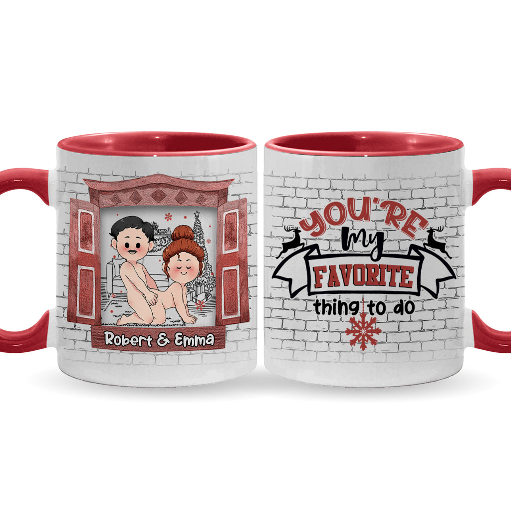 All I Want For Christmas Is You - Personalized Couple Accent Mug